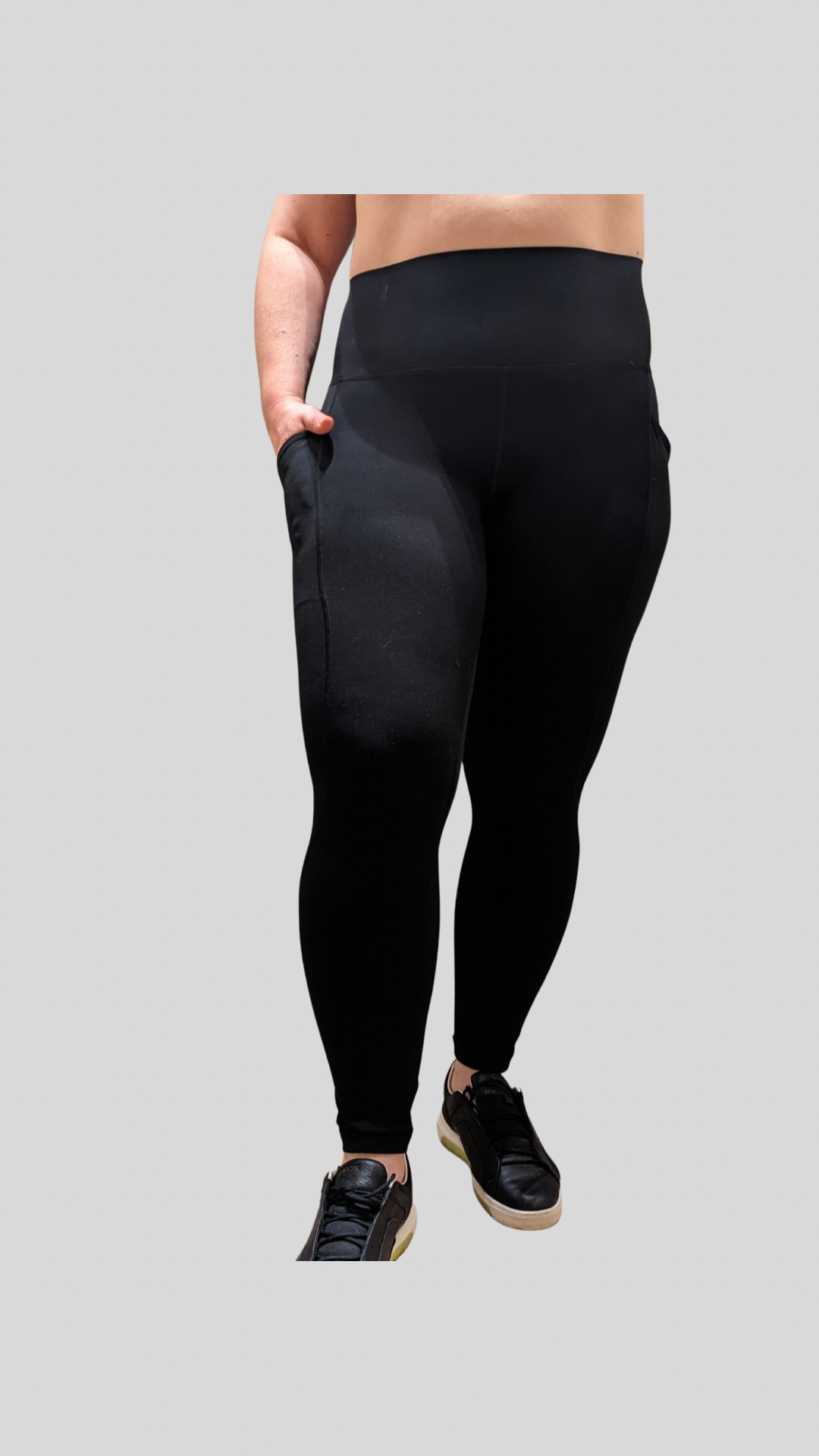 High Rise Legging with Pockets - Black